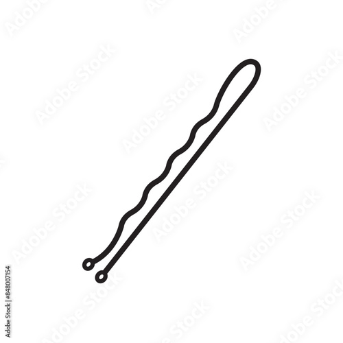Hair Bobby Pin Icon Ideal for Hair Accessories and Styling