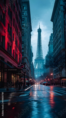 A forest of buildings of various colors and a night view in the city center