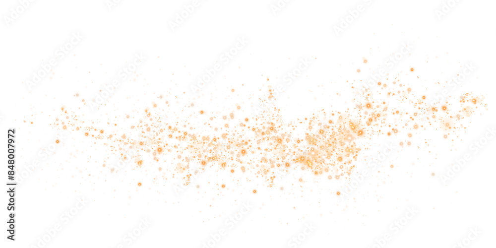 Golden dust, sparks and golden stars shine with special light. Trace of speed lines. Christmas light effect. Sparkling magic dust particles. PNG.
Golden dust, sparks and golden stars shine with special light. Trace of speed lines. Christmas light effect. Sparkling magic dust particles. PNG.