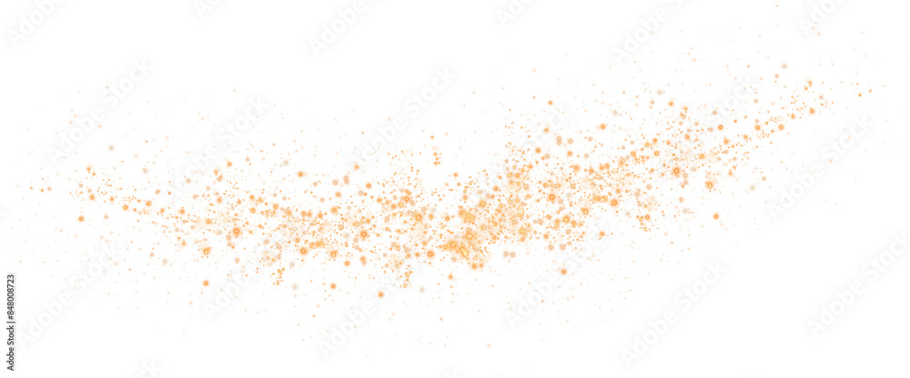 Golden dust, sparks and golden stars shine with special light. Trace of speed lines. Christmas light effect. Sparkling magic dust particles. PNG.
Golden dust, sparks and golden stars shine with special light. Trace of speed lines. Christmas light effect. Sparkling magic dust particles. PNG.