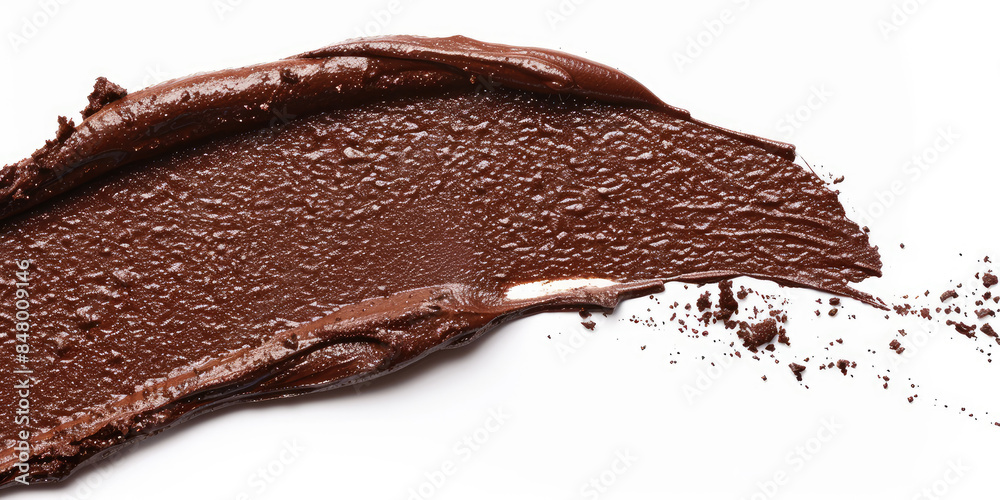 Brown lipstick stroke smear smudge on isolated white background Brown lipstick stroke smear smudge on isolated white background