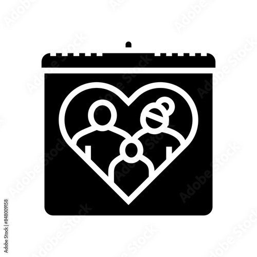 yoga international day glyph icon vector. yoga international day sign. isolated symbol illustration