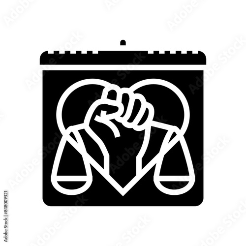 tolerance international day glyph icon vector. tolerance international day sign. isolated symbol illustration
