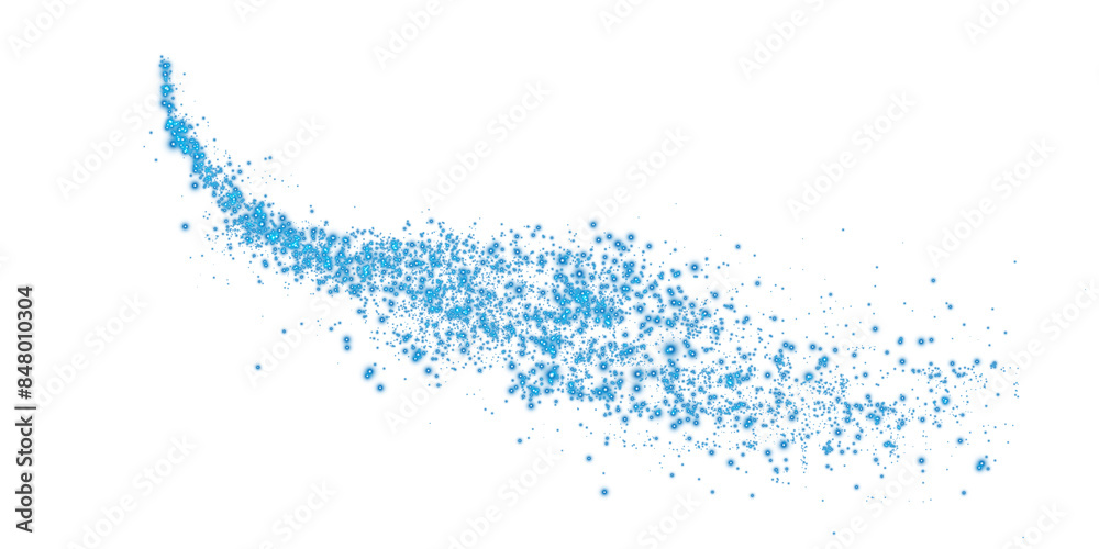 Blue dust, sparks and blue stars shine with special light. Trace of speed lines. Christmas light effect. Sparkling magic dust particles. PNG.
Blue dust, sparks and blue stars shine with special light. Trace of speed lines. Christmas light effect. Sparkling magic dust particles. PNG.