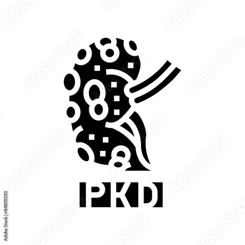 polycystic kidney disease glyph icon vector. polycystic kidney disease sign. isolated symbol illustration