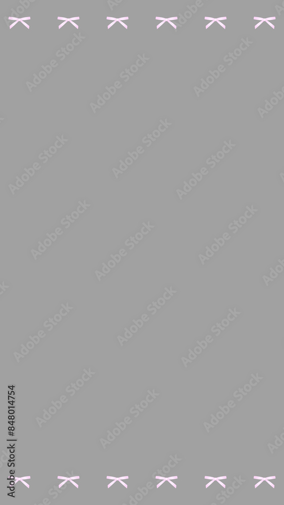 16:9 ガーリーリボンパターンフレーム壁紙☆