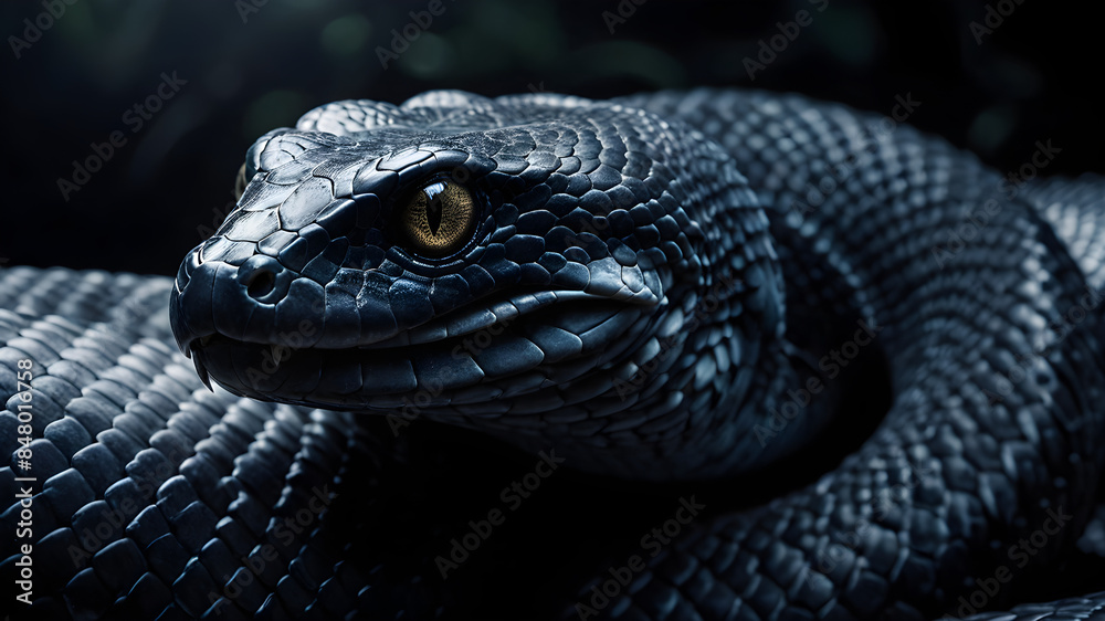 close up of a black headed dragon