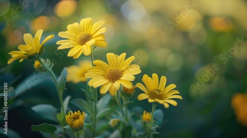Fototapeta Naklejka Na Ścianę i Meble -  Yellow flowers in the garden