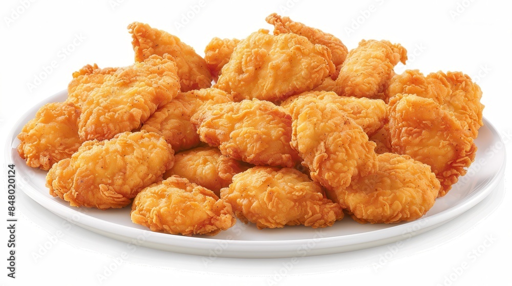 Crispy fried chicken tenders with fries Crispy fried chicken tenders with fries