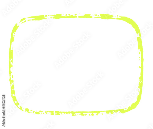 Gelb grüne grunge Umrandung mit ovaler Form