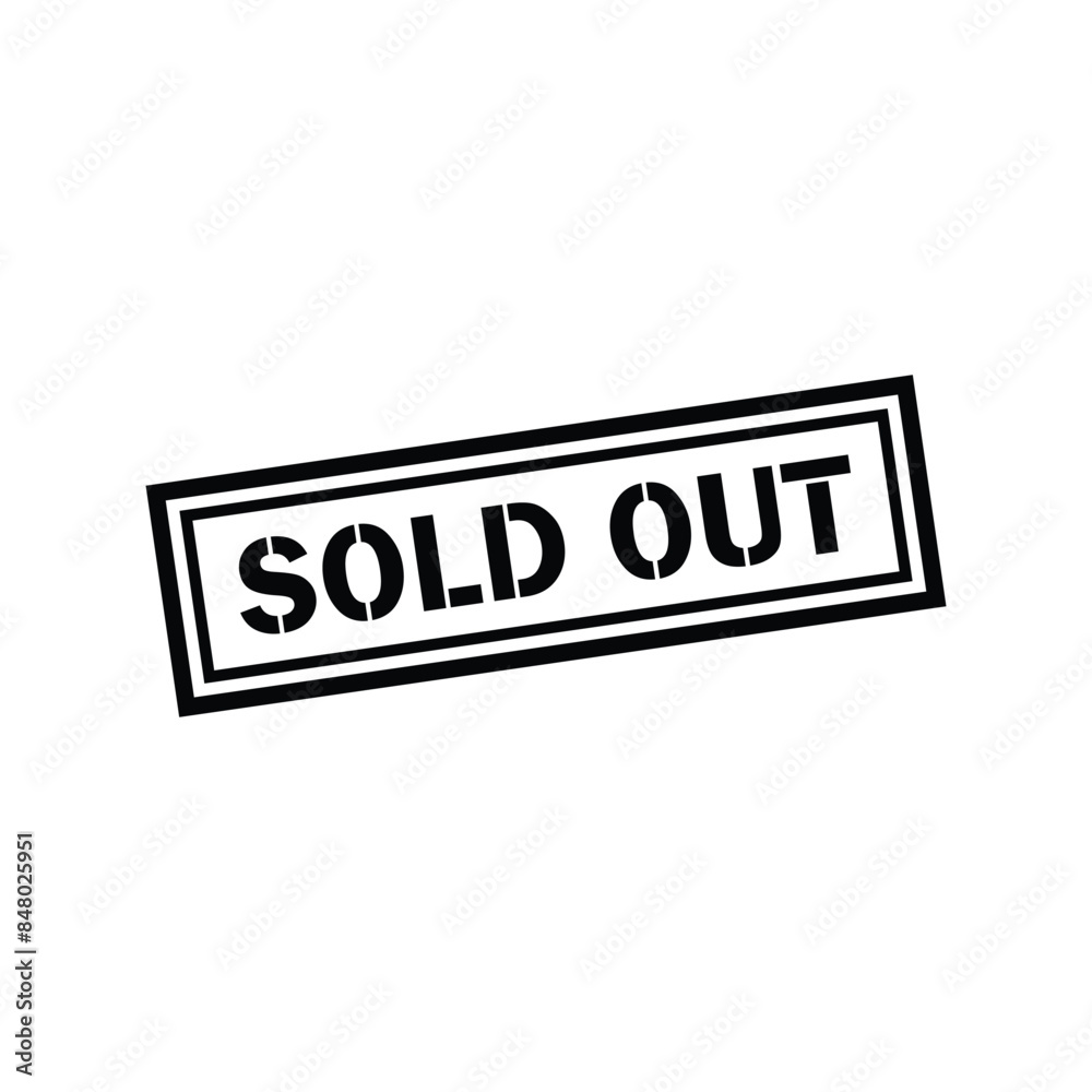 Sold out stamp icon vector logo design template Sold out stamp icon vector logo design template
