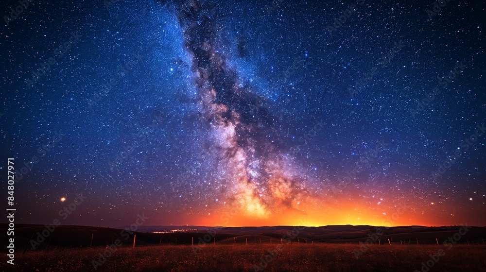 Tranquil Stargazing in Carpathian Dark Sky Night, Romania Tranquil Stargazing in Carpathian Dark Sky Night, Romania