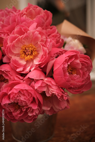 Fototapeta Naklejka Na Ścianę i Meble -  Bouquet of peonies