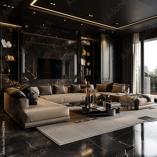 A luxury living room
