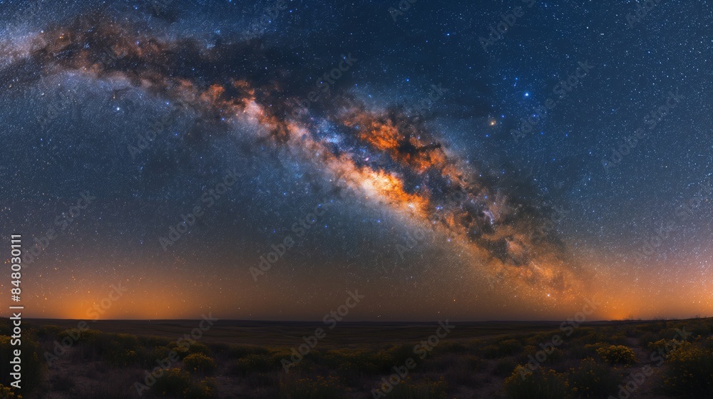 Enchanting Night Sky in Woods Dark Sky Reserve, USA - Milky Way, Stars, Stargazing in Minimalist Landscape Enchanting Night Sky in Woods Dark Sky Reserve, USA - Milky Way, Stars, Stargazing in Minimalist Landscape