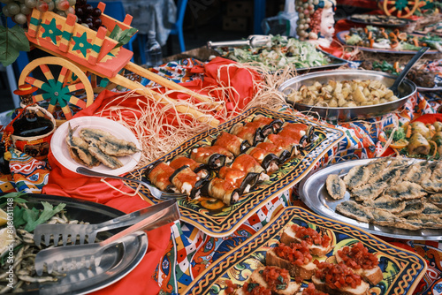 sicily Italy Palermo street food market traditional italian food 