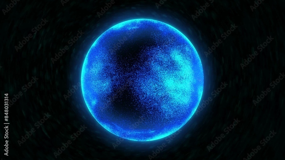 Obraz premium energy sector. Futuristic magical plasma circle glows in space.