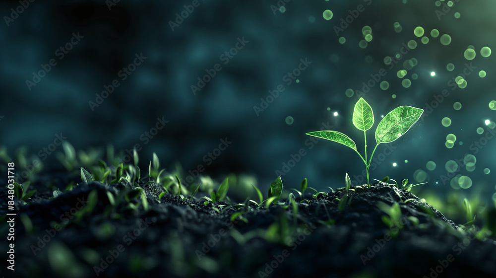 The seedlings plant are growing The seedlings plant are growing