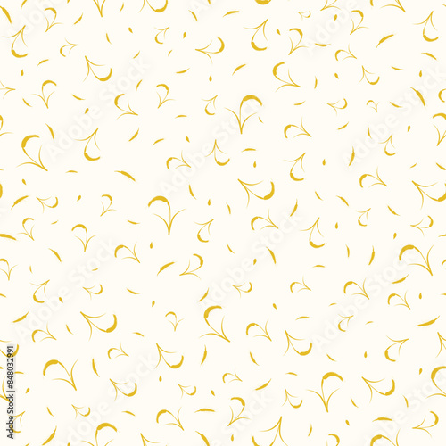 Cereal wheat straw pattern background. Golden ears of wheat, rye or barley. Vector wrapping paper for bread.