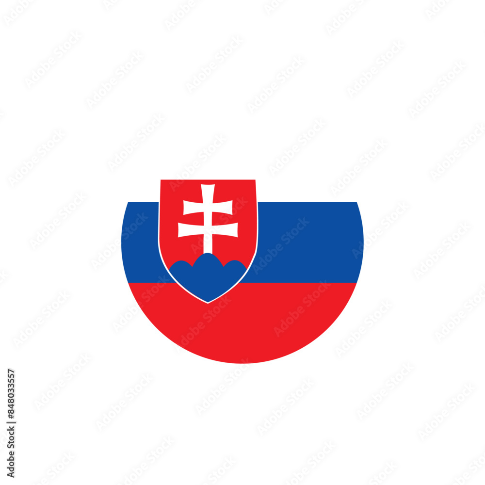 Obraz premium Round Slovakia country flag design element