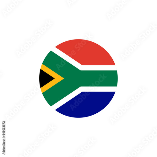 Round South Africa country flag design element