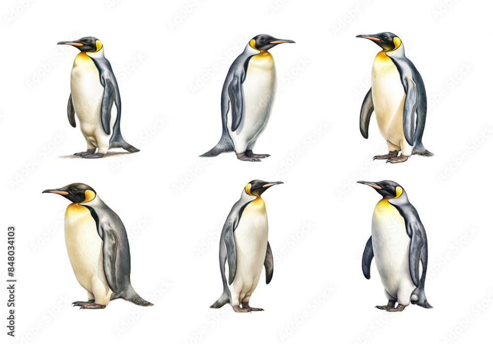 Fototapeta premium Emperor Penguin, Animal Illustration. Watercolor Style