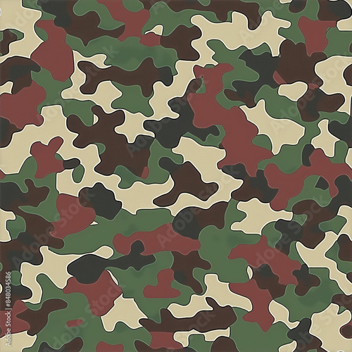 motif de camouflage militaire, papier peint répétitif sans couture photo