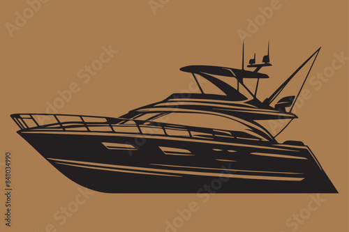 Boat silhouette vector illustration, boat icon, boat logo vector isolated 