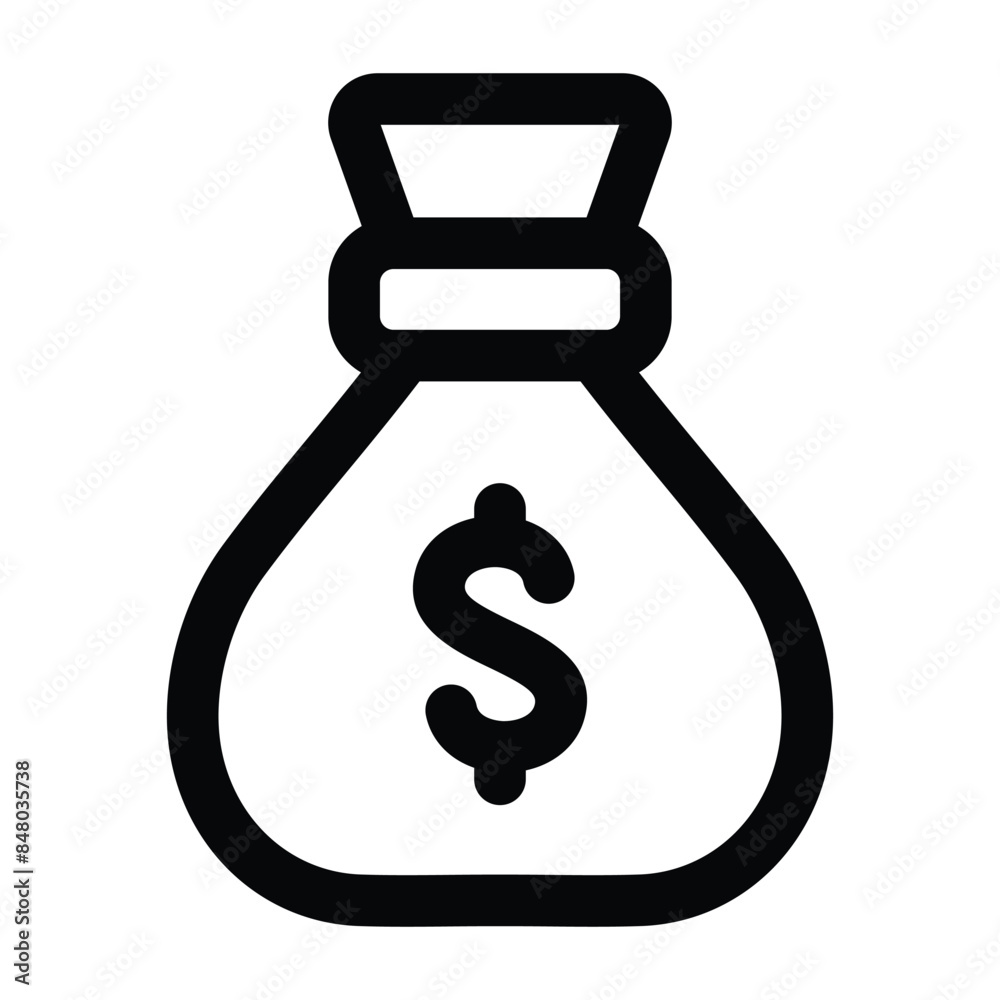 Simple Money Bag icon. The icon can be used for websites, print templates, presentation templates, illustrations, etc Simple Money Bag icon. The icon can be used for websites, print templates, presentation templates, illustrations, etc