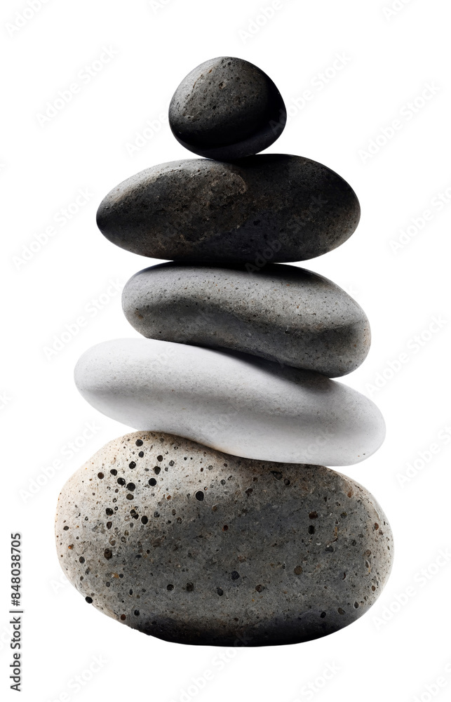 Artistic arrangement of stacked smooth stones, representing balance, harmony, and zen in a minimalist composition cut out transparent isolated on white background PNG file
Artistic arrangement of stacked smooth stones, representing balance, harmony, and zen in a minimalist composition cut out transparent isolated on white background PNG file
