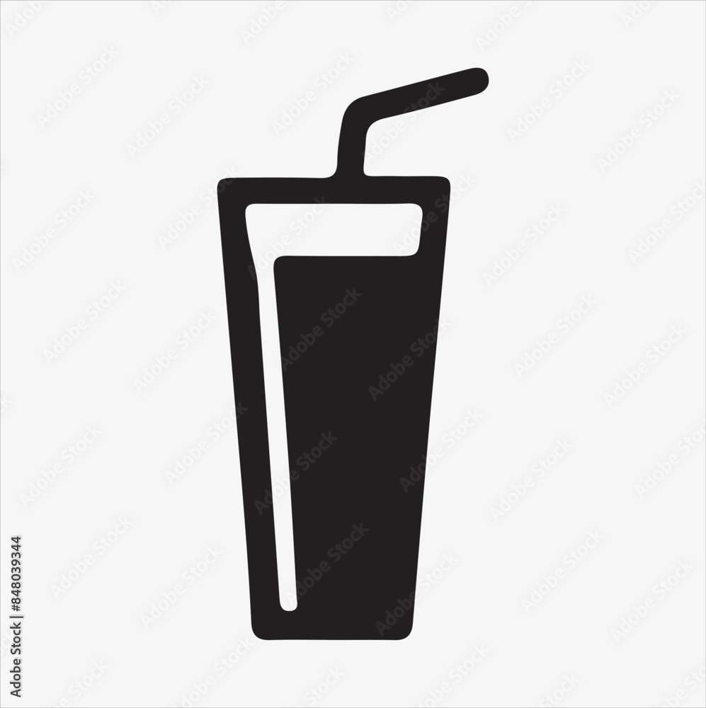 Glass vector silhouette illustration Glass vector silhouette illustration