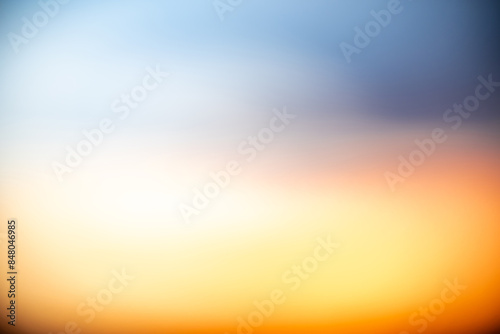 Beautiful , luxury soft gradient orange gold clouds and sunlight on the blue sky perfect for the background, take in everning,Twilight, Large size, high definition landscape photo