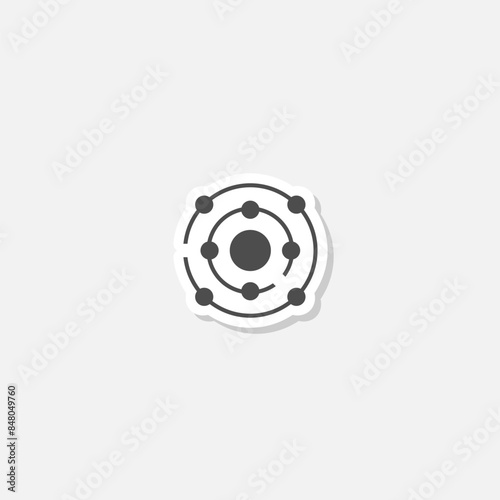 Antioxidant icon sticker isolated on gray background