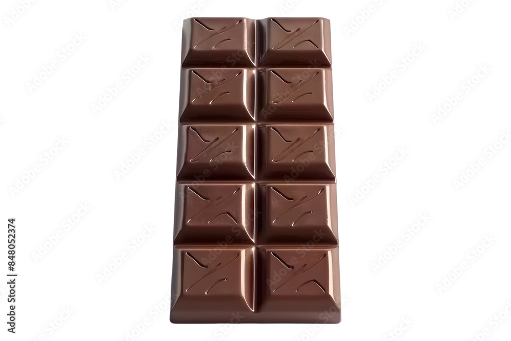 Big Yummy chocolate bar isolated on transparent back ground