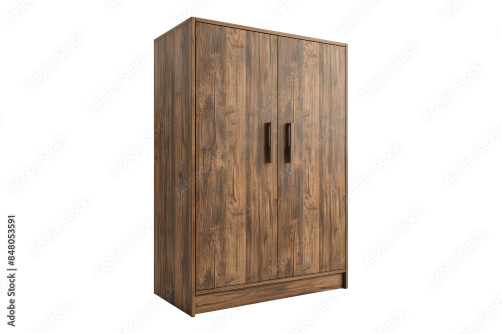 Brown close cupboard isolated on transparent background Brown close cupboard isolated on transparent background