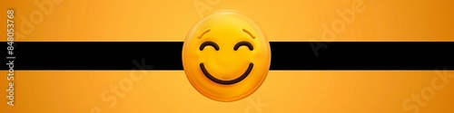Winking face. Large size yellow smile emoji