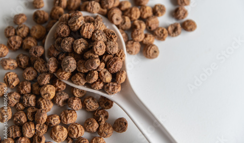 dried tiner nuts top view isolated