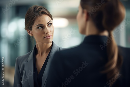 Wallpaper Mural Confident businesswoman looking at female colleague. Torontodigital.ca