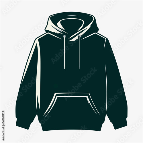 A fashionable jumper vector silhouette