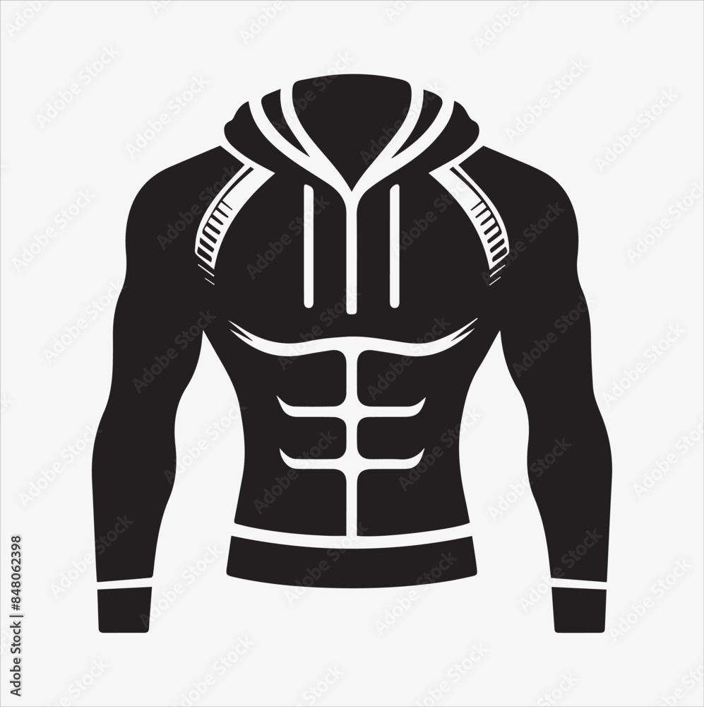 A fashionable jumper vector silhouette A fashionable jumper vector silhouette
