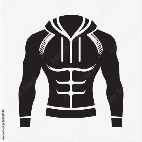 A fashionable jumper vector silhouette