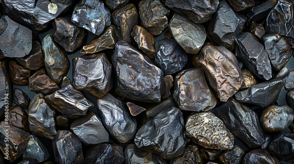 A close up of rocks and stones.