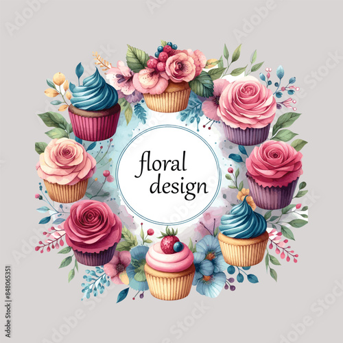 Classic Style Watercolor Floral Frame Designs