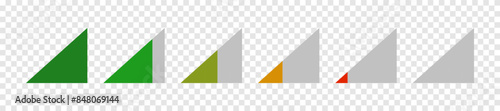 Set of communication signal strength icons. Cellular reception symbols on mobile phones and portable laptop devices. Vector illustration.