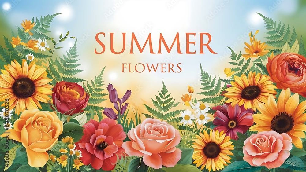 Summer flowers design Summer flowers design