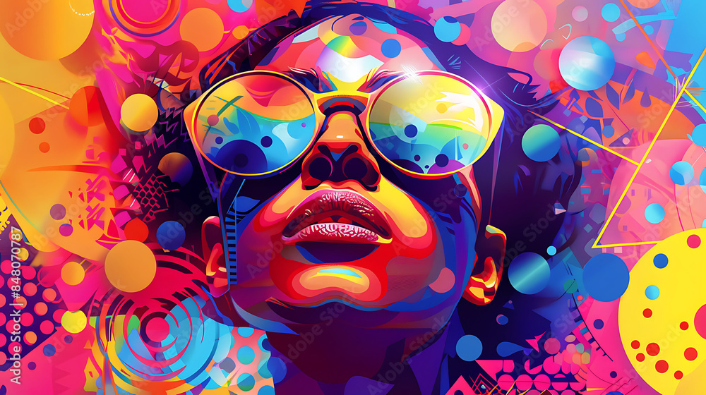 Vibrant Vibes: The Cool and Confident Youth in a Colorful World Vibrant Vibes: The Cool and Confident Youth in a Colorful World