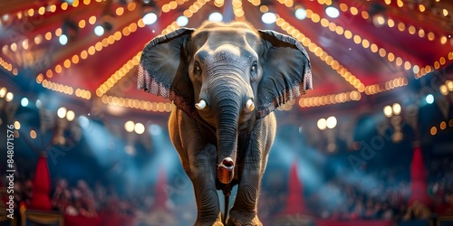 A charming elephant with circus magic powers is known as a great magician. Concept Fantasy, Circus, Magic, Elephant, Charm