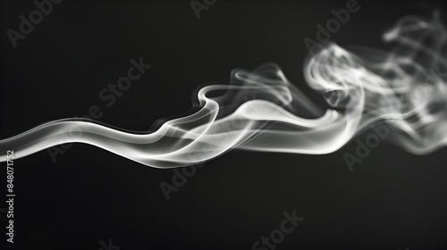Mesmerizing Monochrome Smoke Swirls in Mysterious Atmosphere © pkproject