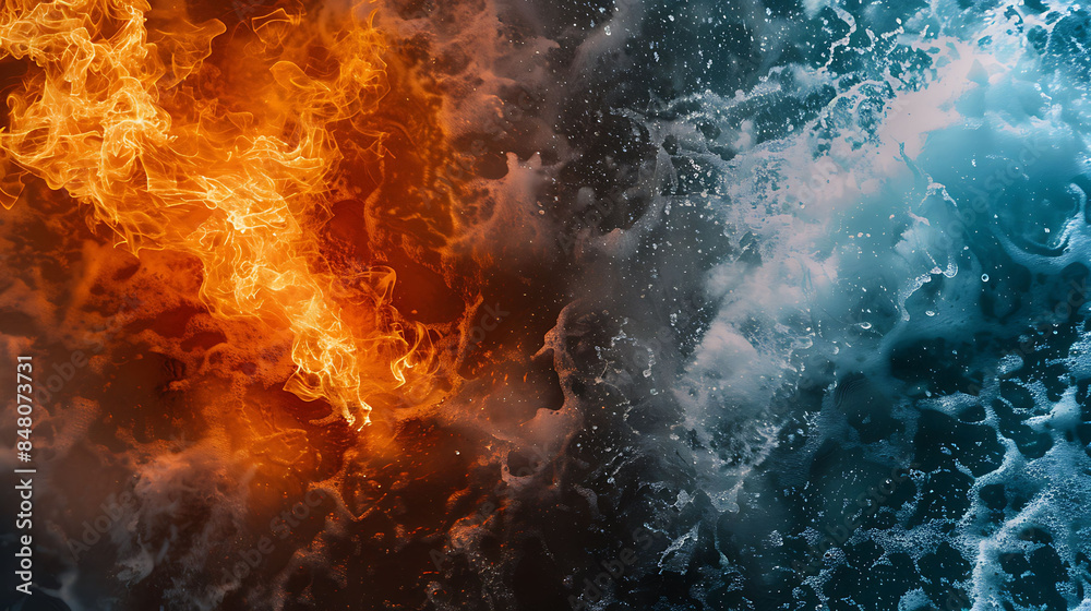 beautiful fire and water of red and blue abstract neon art and dark design beautiful fire and water of red and blue abstract neon art and dark design