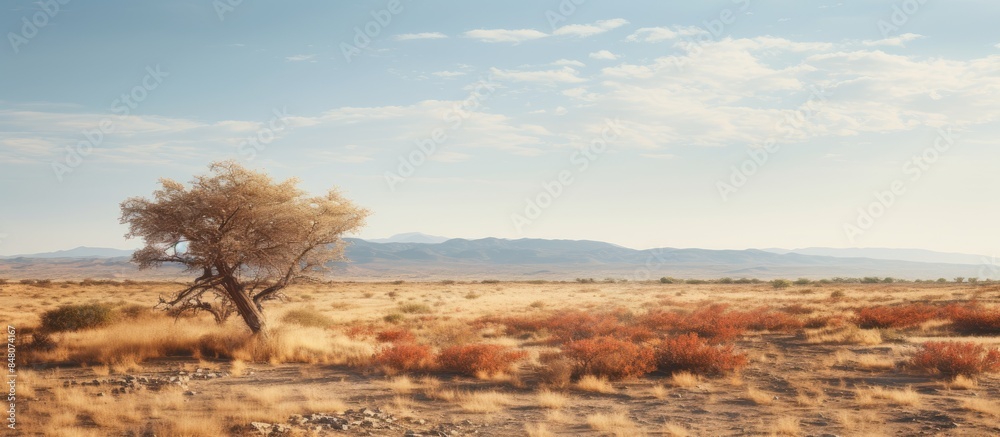 wild bushes grow in the dry season. Creative banner. Copyspace image wild bushes grow in the dry season. Creative banner. Copyspace image